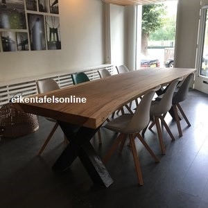 Boomstamtafel Suar metalen x poot
