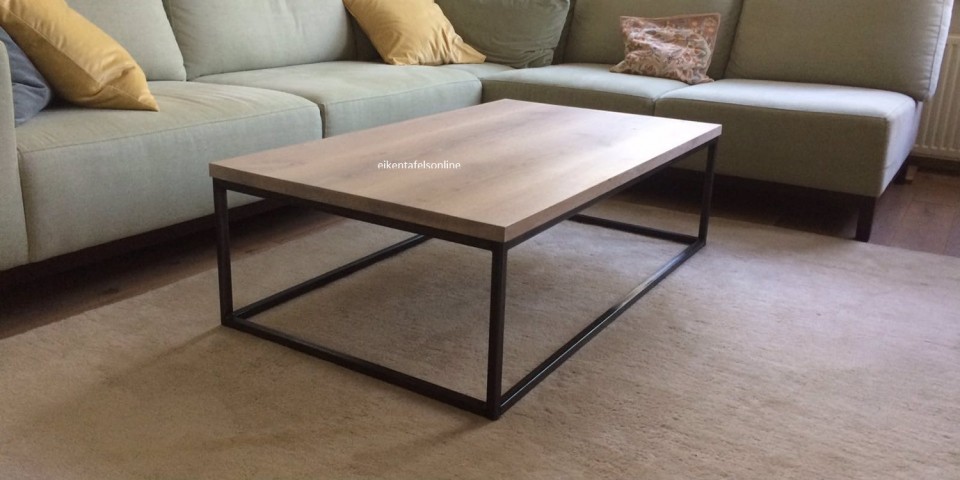 Eiken salontafel Rank zonder onderblad