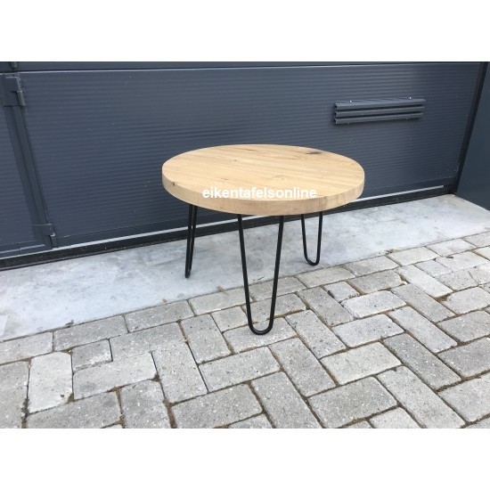 Eiken salontafel rond - Chloe