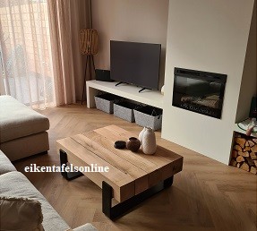 Eiken salontafel Robuust
