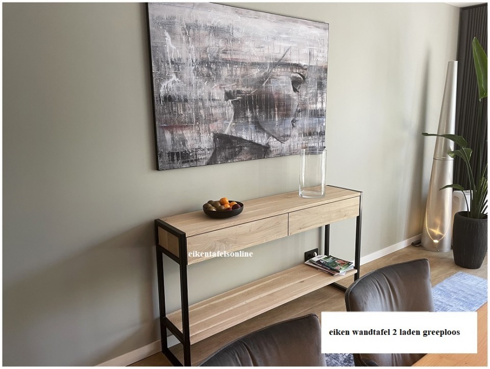 Eiken wandtafel 2 - sidetable