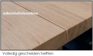 Eiken tafel Twins - metalen onderstel - Trapezium 10x4