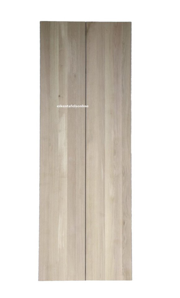 Eiken tafel Twins - metalen onderstel - Trapezium 10x4