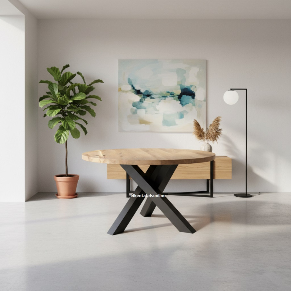 Eiken tafel rond - Suprise