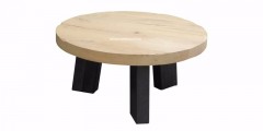 Eiken salontafel Cirkel