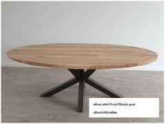 Eiken tafel Ovaal - Matrixpoot