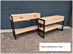 Eiken wandtafel 2 - sidetable