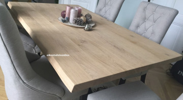 Eiken tafelblad boomstam 4 cm dik