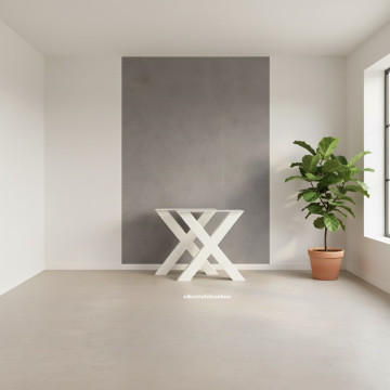 Metalen tafelpoot - X model - 8x8 - wit