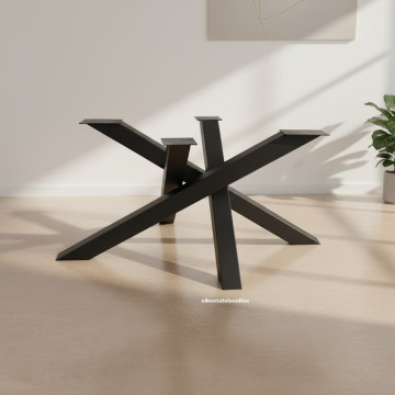 Metalen tafelpoot - Twister - 10x10 - zwart